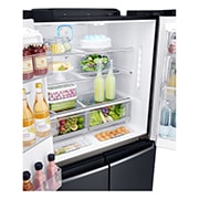 LG 910L French Door Fridge, with InstaView Door-in-Door®, in Matte Black Stainless Steel, GF-V910MBSL